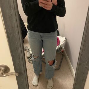 Hollister Blue Ripped Jeans Size: 5